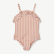 Josette Badeanzug aus recyceltem Material - Stripe Tuscany Rose/Creme de la Creme