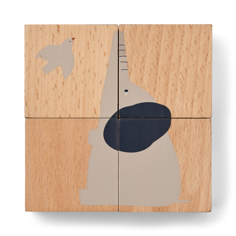 Aage Puzzleblöcke aus Holz - All Together / Nature - 4 Teile
