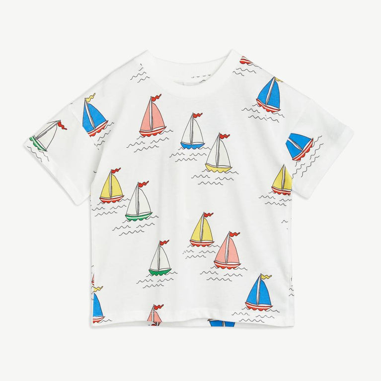 Sailing Boats T-Shirt aus Bio-Baumwolle in Weiß