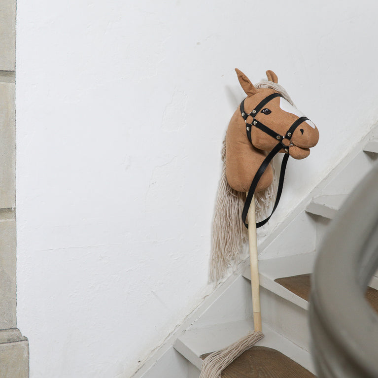 Hobby Horse Steckenpferd mit offenem Maul - Beige