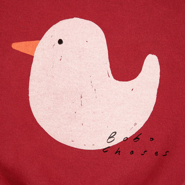 Rubber Duck Sweatshirt aus Bio-Baumwolle in Rot