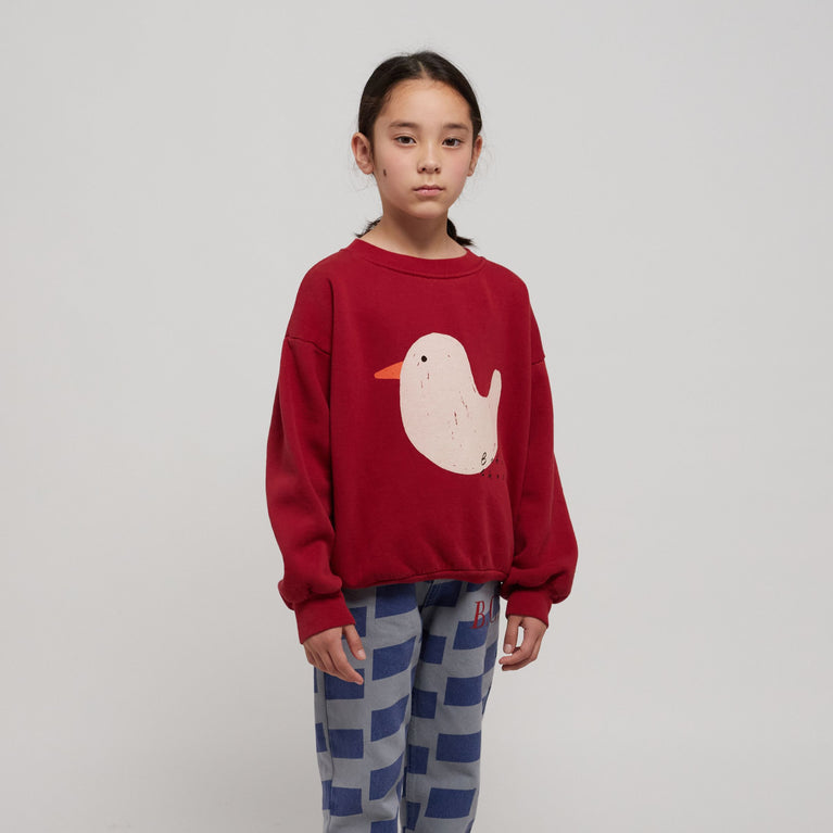 Rubber Duck Sweatshirt aus Bio-Baumwolle in Rot