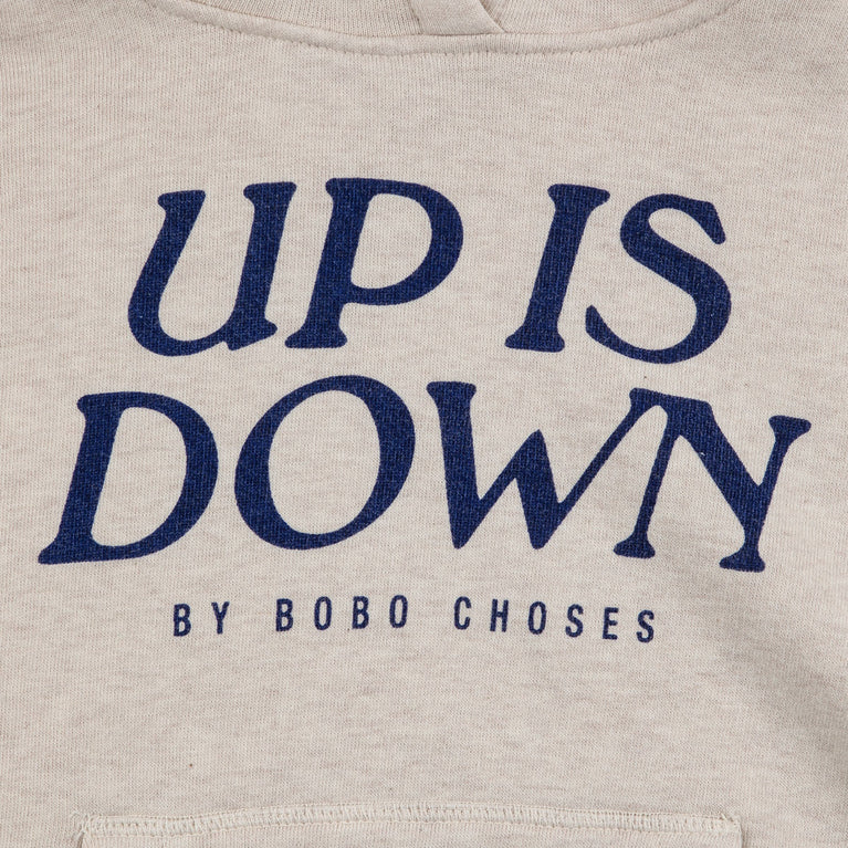 Up Is Down Kapuzenpullover aus Bio-Baumwollmix in Beige