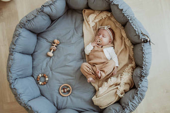 3-in-1 Bloom Spielmatte Babynest aus Bio-Baumwolle