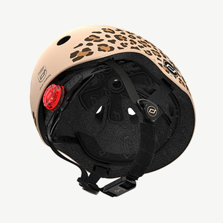 LED-Fahrradhelm Baby - XXS-S - Leopard