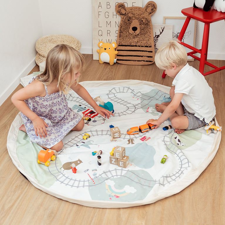 2-in-1 Aufbewahrungsbeutel - Zugstrecke