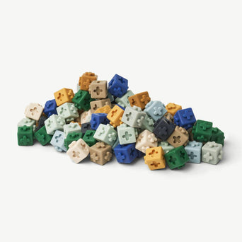Liewood - Links Bausteine aus Silikon - 100 Stück - Midnight Navy - 5715335028654 - littlehipstar.com