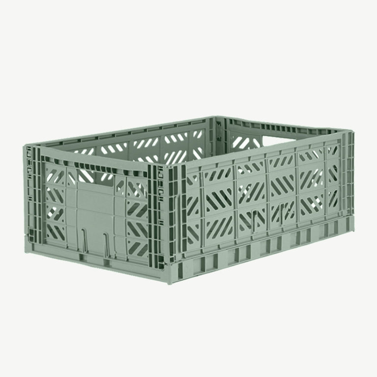 Aykasa - Klappbox Maxi - (B)60 x (H)22 x (T)40 cm; Volumen: 44 Liter - Almond Green - 4260704160660 - littlehipstar.com