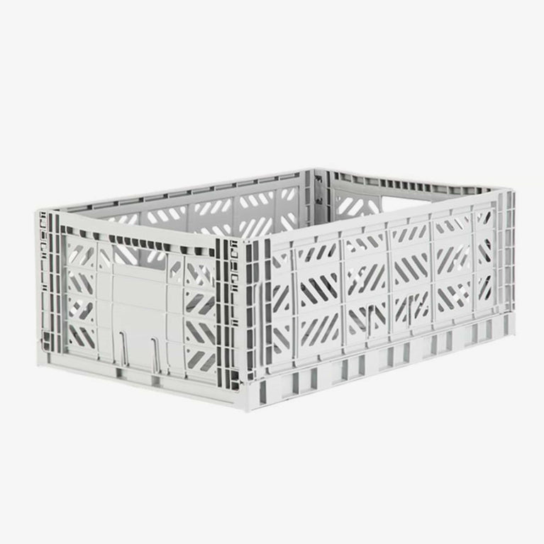 Aykasa - Klappbox Maxi - (B)60 x (H)22 x (T)40 cm; Volumen: 44 Liter - Hellgrau - 4260704160752 - littlehipstar.com