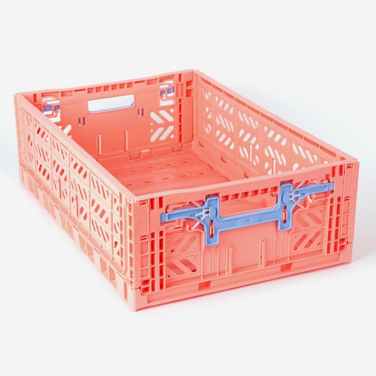 Aykasa - Klappbox Maxi Comfort Lock - (B)60 x (H)18 x (T)40 cm - Salmon Pink/Baby Blue - 4260704162732 - littlehipstar.com