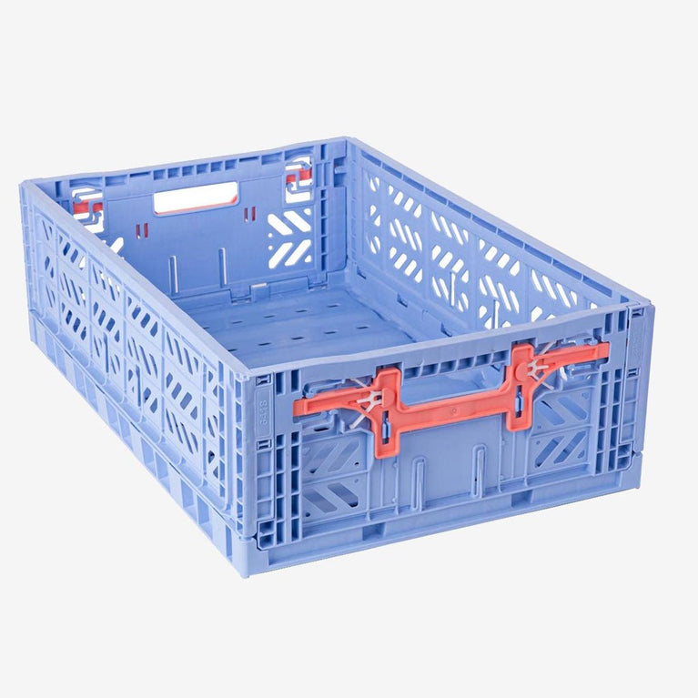 Aykasa - Klappbox Maxi Comfort Lock - (B)60 x (H)18 x (T)40 cm - Baby Blue/Salmon Pink - 4260704162756 - littlehipstar.com