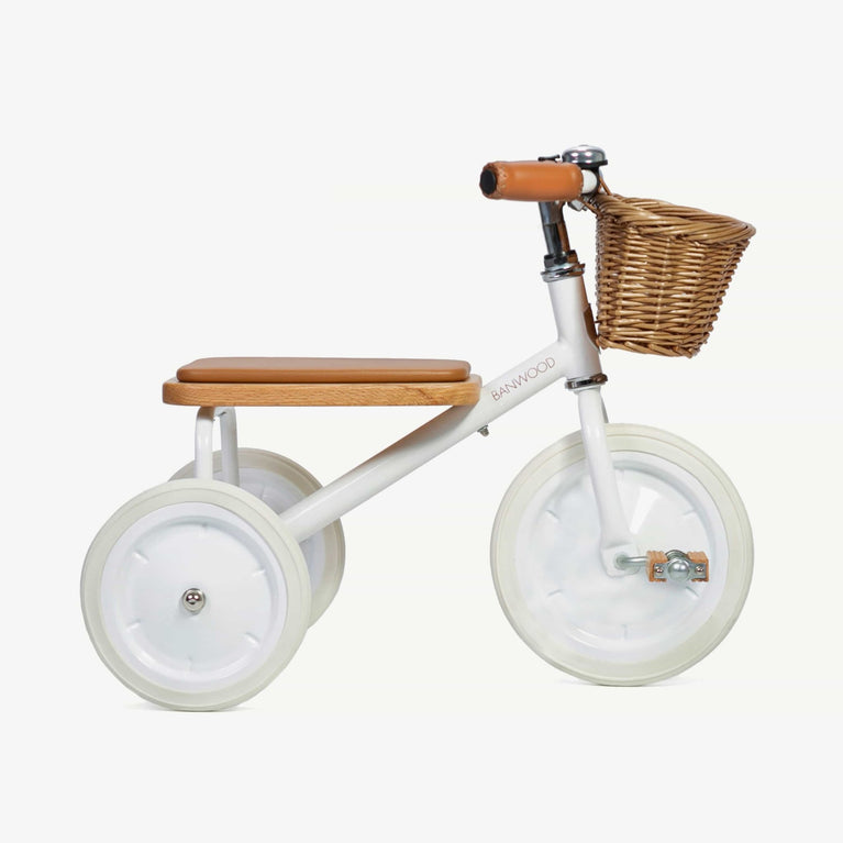 Banwood - Kinder Dreirad Trike mit Korb - Weiß - 8445027007892 - littlehipstar.com