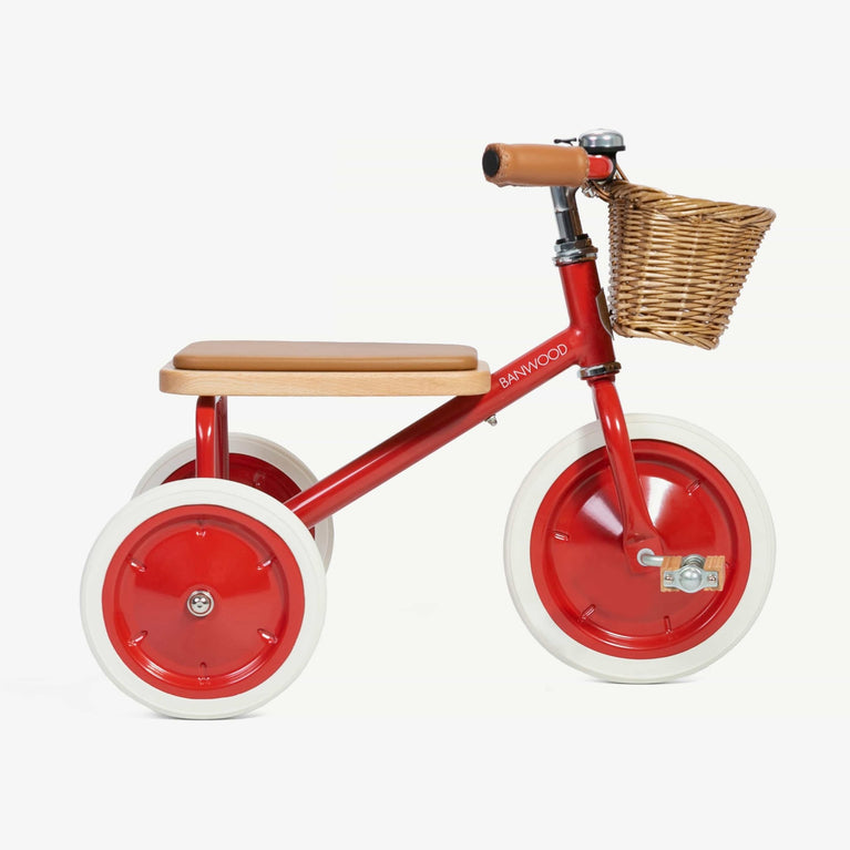 Banwood - Kinder Dreirad Trike mit Korb - Rot - 8445027007946 - littlehipstar.com