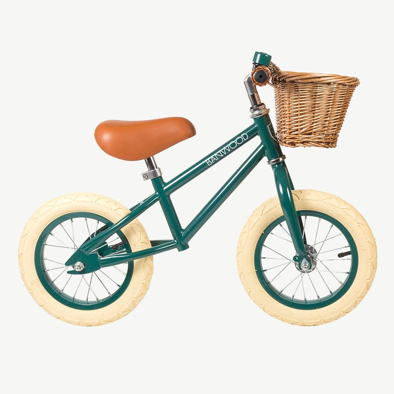 Banwood - Kinder Laufrad First Go 12 Zoll mit Korb - Grün - 8435441826964 - littlehipstar.com