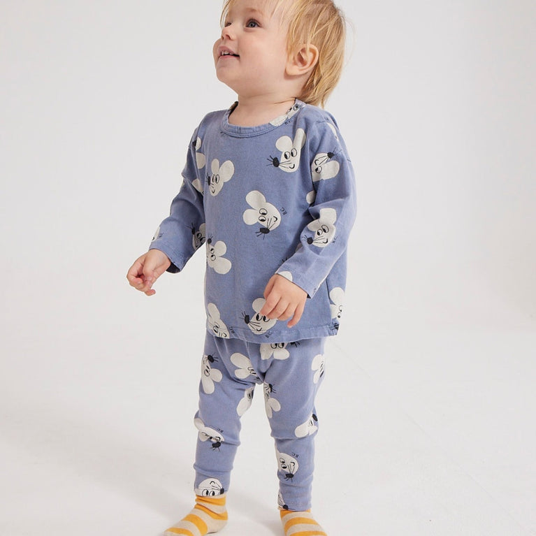 Bobo Choses - Baby Mouse Leggings aus Bio-Baumwolle in Blau - 24 Monate - 8445782093000 - littlehipstar.com