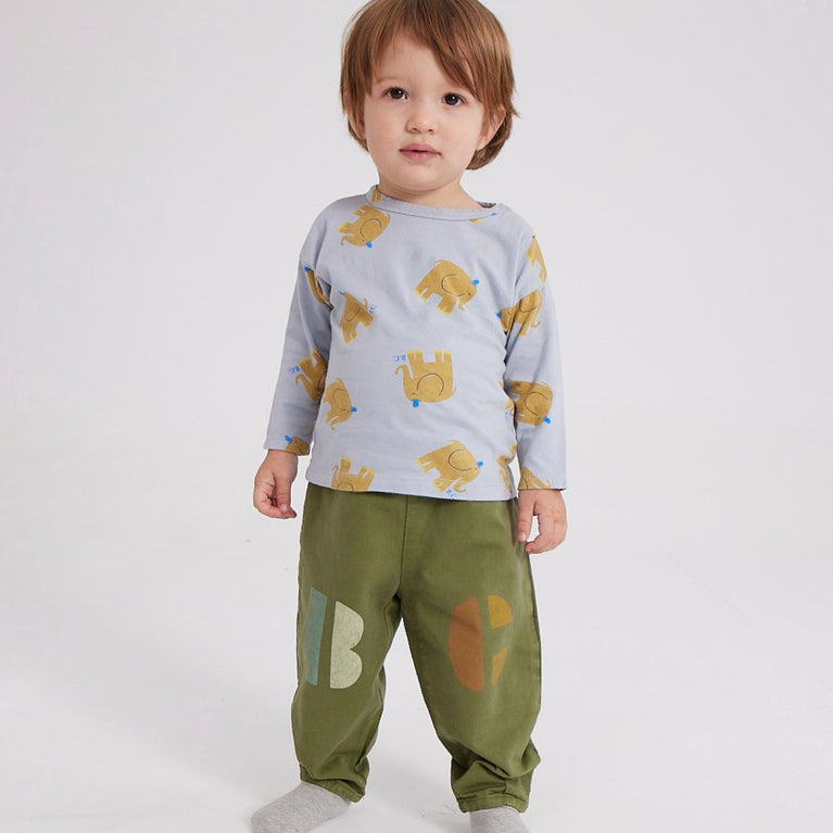 Bobo Choses - Baby Multicolor B.C Hose aus Baumwolle in Khaki - 24 Monate - 8445782095165 - littlehipstar.com