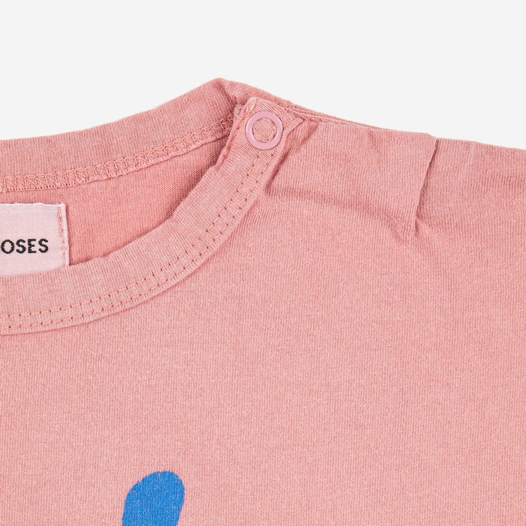 Bobo Choses - Baby The Elephant Langarmshirt aus Bio-Baumwolle in Salmon Pink - 24 Monate - 8445782087122 - littlehipstar.com