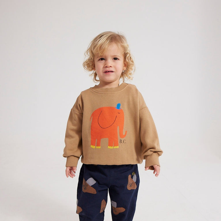 Bobo Choses - Baby The Elephant Sweatshirt aus Baumwolle in Hellbraun - 24 Monate - 8445782090115 - littlehipstar.com