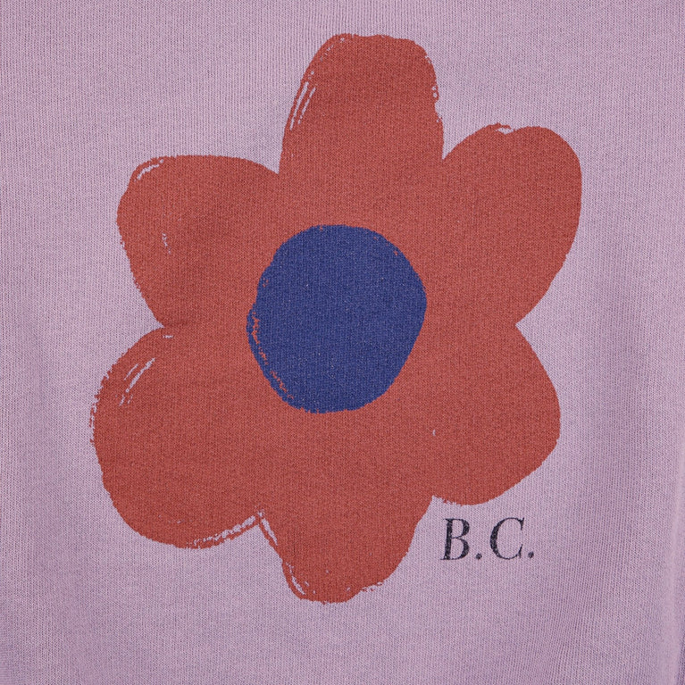 Big Flower Sweatshirt aus Baumwolle in Lila
