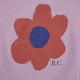 Big Flower Sweatshirt aus Baumwolle in Lila