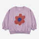 Big Flower Sweatshirt aus Baumwolle in Lila