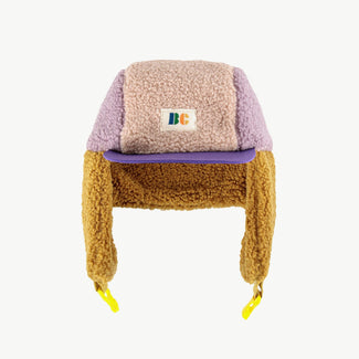 Bobo Choses - Color Block Chapka Mütze aus Plüsch in Pink - Kopfumfang 52 - 8445782124377 - littlehipstar.com