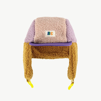 Bobo Choses - Color Block Chapka Mütze aus Plüsch in Pink - Kopfumfang 52 - 8445782124377 - littlehipstar.com