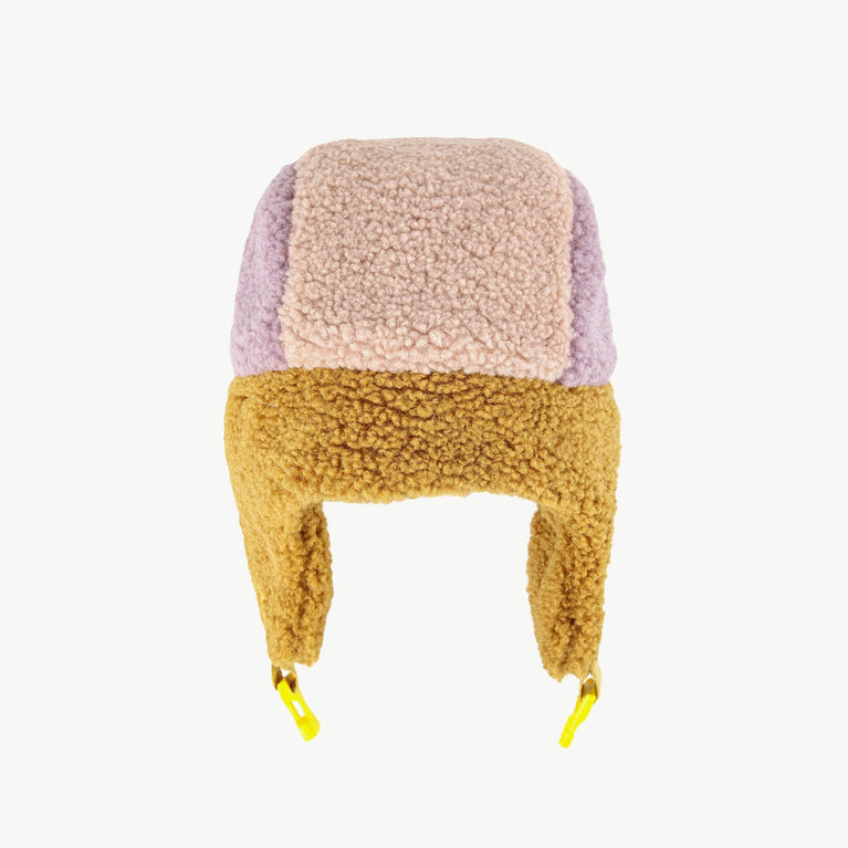 Bobo Choses - Color Block Chapka Mütze aus Plüsch in Pink - Kopfumfang 52 - 8445782124377 - littlehipstar.com