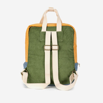 Color Block Schultasche aus Cord