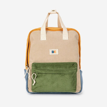 Color Block Schultasche aus Cord