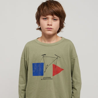Crazy Bicy Langarmshirt aus Bio-Baumwolle in Hellgrün