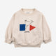 Crazy Bicy Sweatshirt aus Bio-Baumwollmix in Beige