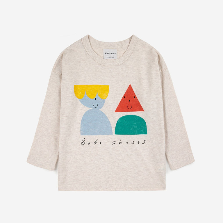 Bobo Choses - Funny Friends Langarmshirt aus Baumwolle in Beige - 2-3 Jahre - 8445782100111 - littlehipstar.com