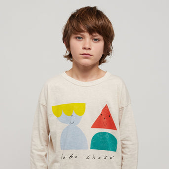 Bobo Choses - Funny Friends Langarmshirt aus Baumwolle in Beige - 2-3 Jahre - 8445782100111 - littlehipstar.com