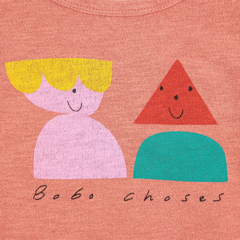 Bobo Choses - Funny Friends Langarmshirt aus Bio-Baumwolle in Salmon Pink - 2-3 Jahre - 8445782101088 - littlehipstar.com