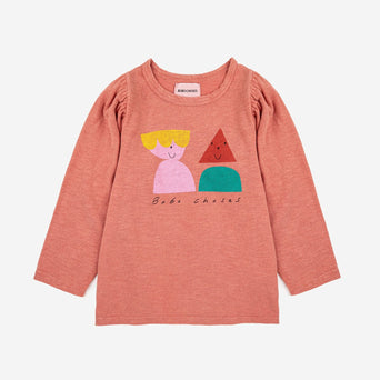 Bobo Choses - Funny Friends Langarmshirt aus Bio-Baumwolle in Salmon Pink - 2-3 Jahre - 8445782101088 - littlehipstar.com