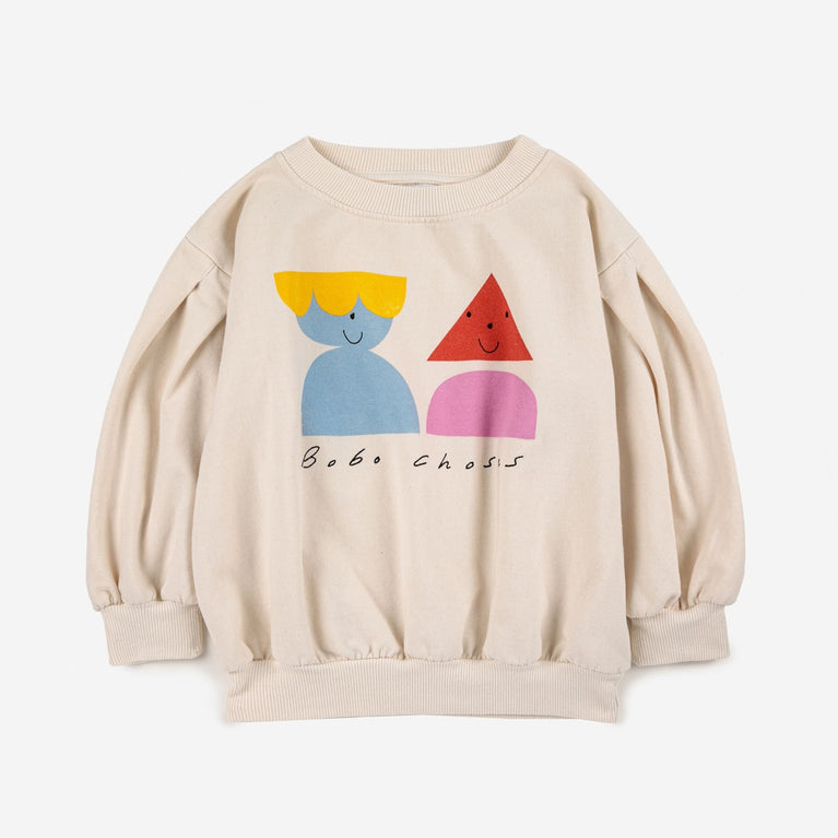 Bobo Choses - Funny Friends Sweatshirt aus Bio-Baumwolle in Weiß - 2-3 Jahre - 8445782104072 - littlehipstar.com