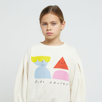 Bobo Choses - Funny Friends Sweatshirt aus Bio-Baumwolle in Weiß - 2-3 Jahre - 8445782104072 - littlehipstar.com