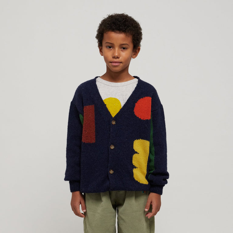 Bobo Choses - Geometric Shapes Cardigan aus Wollmix - 4-5 Jahre - 8445782112862 - littlehipstar.com