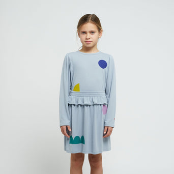 Bobo Choses - Geometric Shapes Langarmshirt aus Viskosemix in Hellblau - 4-5 Jahre - 8445782101224 - littlehipstar.com