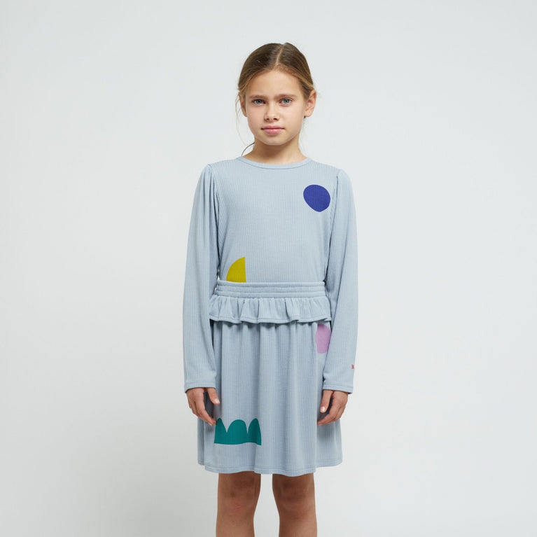 Bobo Choses - Geometric Shapes Langarmshirt aus Viskosemix in Hellblau - 4-5 Jahre - 8445782101224 - littlehipstar.com