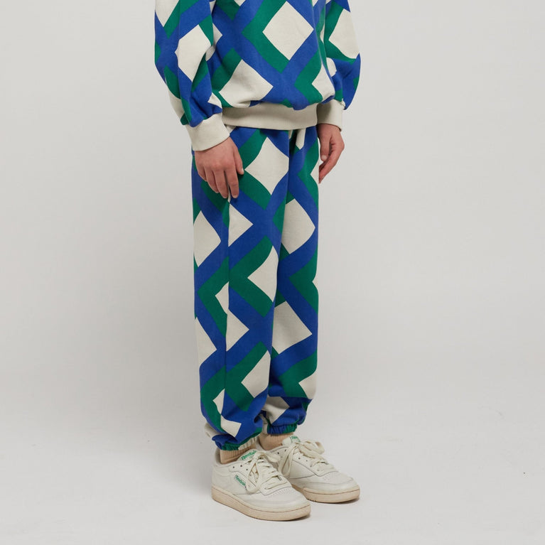 Bobo Choses - Giant Check Jogginghose aus Baumwolle in Offwhite - 4-5 Jahre - 8445782106137 - littlehipstar.com