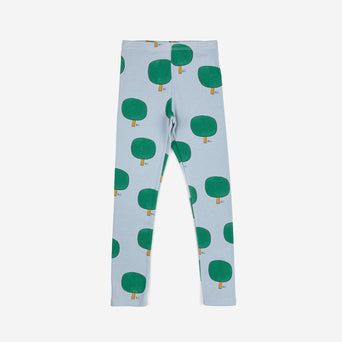 Bobo Choses - Green Tree Leggings aus Bio-Baumwolle in Hellblau - 2-3 Jahre - 8445782105284 - littlehipstar.com