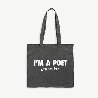 Bobo Choses - I'm a Poet Stofftasche aus Baumwolle - Dunkelgrau - 3000000944356 - littlehipstar.com