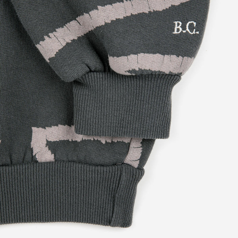 Bobo Choses - Lines Sweatshirt aus Bio-Baumwolle aus Bio-Baumwolle in Dunkelgrau - 4-5 Jahre - 8445782103136 - littlehipstar.com