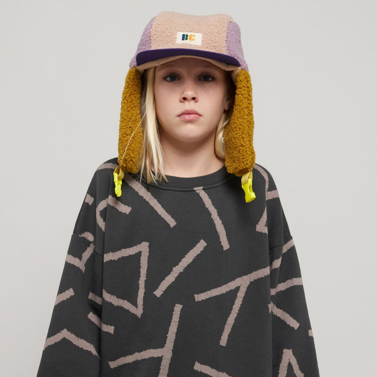 Bobo Choses - Lines Sweatshirt aus Bio-Baumwolle aus Bio-Baumwolle in Dunkelgrau - 4-5 Jahre - 8445782103136 - littlehipstar.com