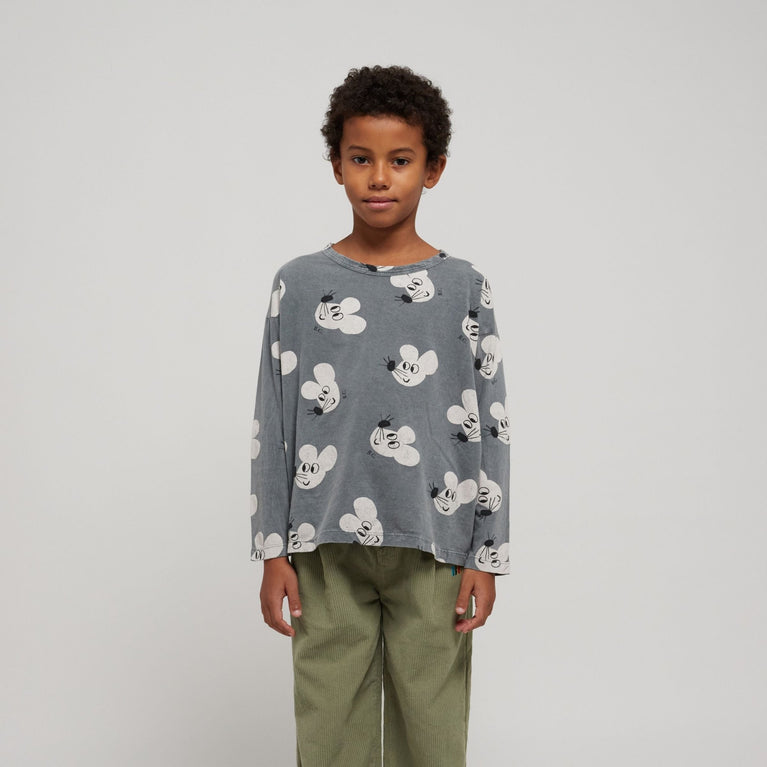 Bobo Choses - Mouse Langarmshirt aus Bio-Baumwolle in Grau - 2-3 Jahre - 8445782100593 - littlehipstar.com