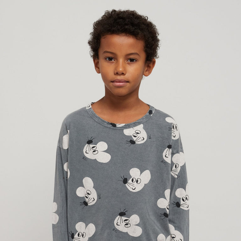 Bobo Choses - Mouse Langarmshirt aus Bio-Baumwolle in Grau - 2-3 Jahre - 8445782100593 - littlehipstar.com
