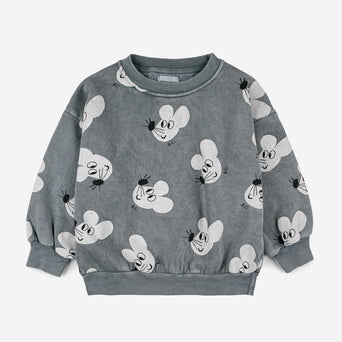 Bobo Choses - Mouse Sweatshirt aus Bio-Baumwolle aus Bio-Baumwolle in Grau - 2-3 Jahre - 8445782103235 - littlehipstar.com