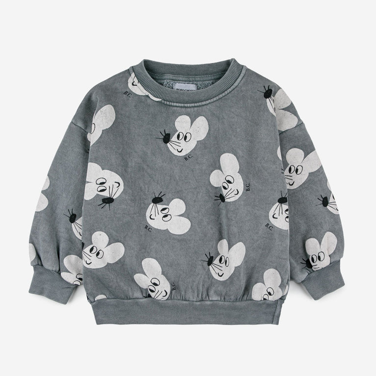 Bobo Choses - Mouse Sweatshirt aus Bio-Baumwolle aus Bio-Baumwolle in Grau - 2-3 Jahre - 8445782103235 - littlehipstar.com